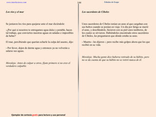 Ejemplar de cortesía  gratis  para lectura y uso personal 144 www.interlectores.com Fábulas de Esopo 
