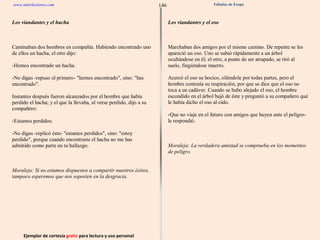 Ejemplar de cortesía  gratis  para lectura y uso personal 146 www.interlectores.com Fábulas de Esopo 