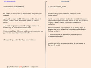 Ejemplar de cortesía  gratis  para lectura y uso personal 20 www.interlectores.com Fábulas de Esopo 