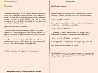 Ejemplar de cortesía  gratis  para lectura y uso personal 29 www.interlectores.com Fábulas de Esopo 