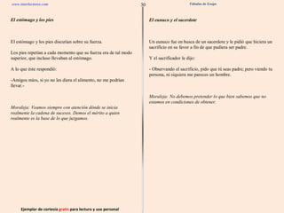 Ejemplar de cortesía  gratis  para lectura y uso personal 30 www.interlectores.com Fábulas de Esopo 