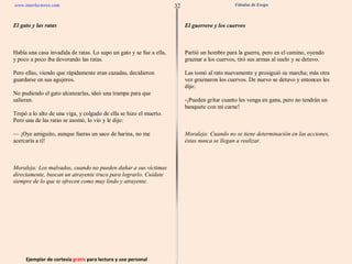 Ejemplar de cortesía  gratis  para lectura y uso personal 32 www.interlectores.com Fábulas de Esopo 