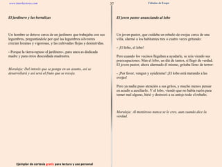 Ejemplar de cortesía  gratis  para lectura y uso personal 37 www.interlectores.com Fábulas de Esopo 