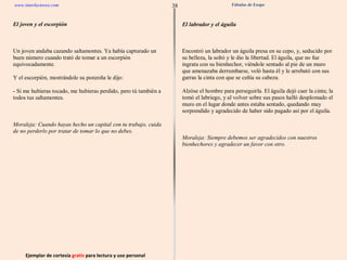 Ejemplar de cortesía  gratis  para lectura y uso personal 38 www.interlectores.com Fábulas de Esopo 
