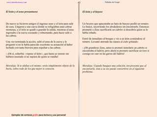 Ejemplar de cortesía  gratis  para lectura y uso personal 45 www.interlectores.com Fábulas de Esopo 