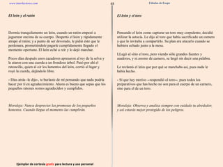 Ejemplar de cortesía  gratis  para lectura y uso personal 48 www.interlectores.com Fábulas de Esopo 