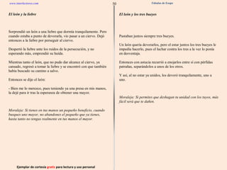 Ejemplar de cortesía  gratis  para lectura y uso personal 50 www.interlectores.com Fábulas de Esopo 