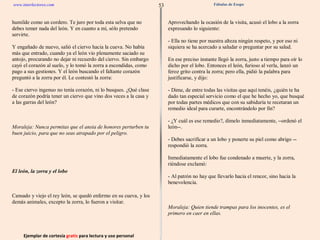 Ejemplar de cortesía  gratis  para lectura y uso personal 53 www.interlectores.com Fábulas de Esopo 