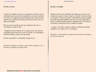 Ejemplar de cortesía  gratis  para lectura y uso personal 57 www.interlectores.com Fábulas de Esopo 