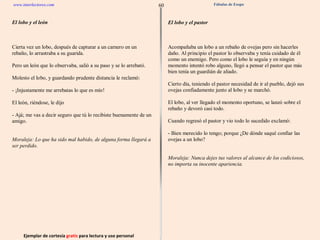 Ejemplar de cortesía  gratis  para lectura y uso personal 60 www.interlectores.com Fábulas de Esopo 