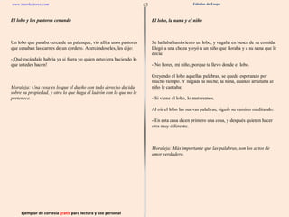 Ejemplar de cortesía  gratis  para lectura y uso personal 63 www.interlectores.com Fábulas de Esopo 