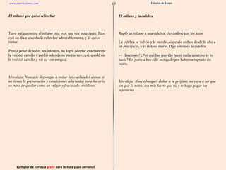 Ejemplar de cortesía  gratis  para lectura y uso personal 65 www.interlectores.com Fábulas de Esopo 