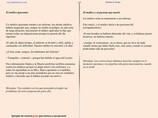 Ejemplar de cortesía  gratis  para lectura y uso personal 67 www.interlectores.com Fábulas de Esopo 