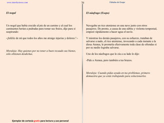 Ejemplar de cortesía  gratis  para lectura y uso personal 70 www.interlectores.com Fábulas de Esopo 