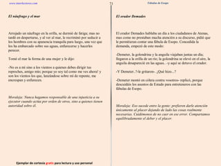 Ejemplar de cortesía  gratis  para lectura y uso personal 71 www.interlectores.com Fábulas de Esopo 
