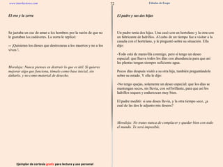 Ejemplar de cortesía  gratis  para lectura y uso personal 72 www.interlectores.com Fábulas de Esopo 