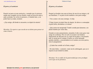 Ejemplar de cortesía  gratis  para lectura y uso personal 76 www.interlectores.com Fábulas de Esopo 