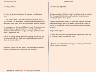 Ejemplar de cortesía  gratis  para lectura y uso personal 83 www.interlectores.com Fábulas de Esopo 