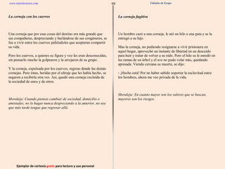 Ejemplar de cortesía  gratis  para lectura y uso personal 99 www.interlectores.com Fábulas de Esopo 