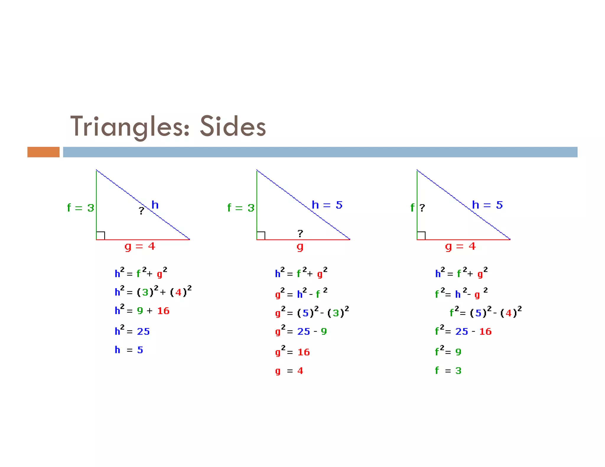 Triangles: Sides
 