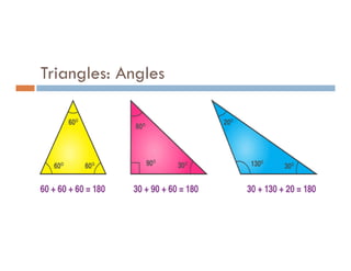 Triangles: Angles
 