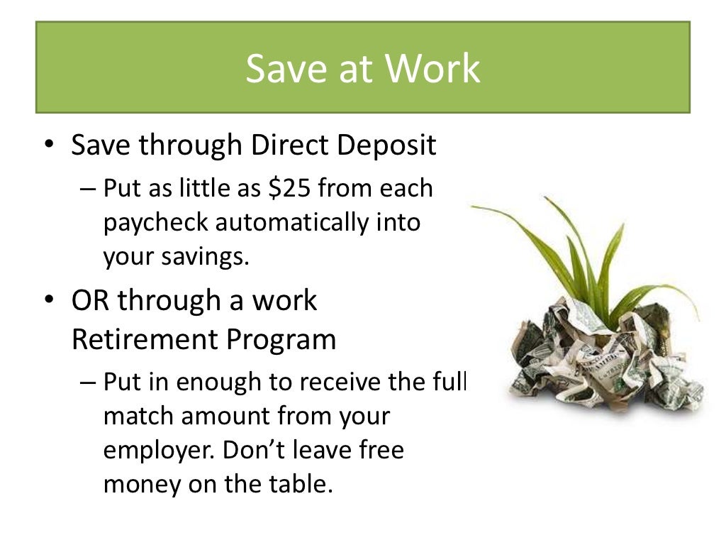 Saving at Work