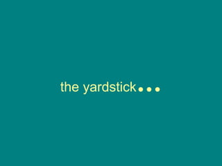 the yardstick...
 