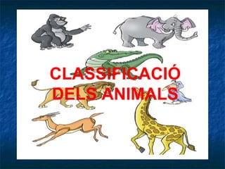 CLASSIFICACIÓ DELS ANIMALS 