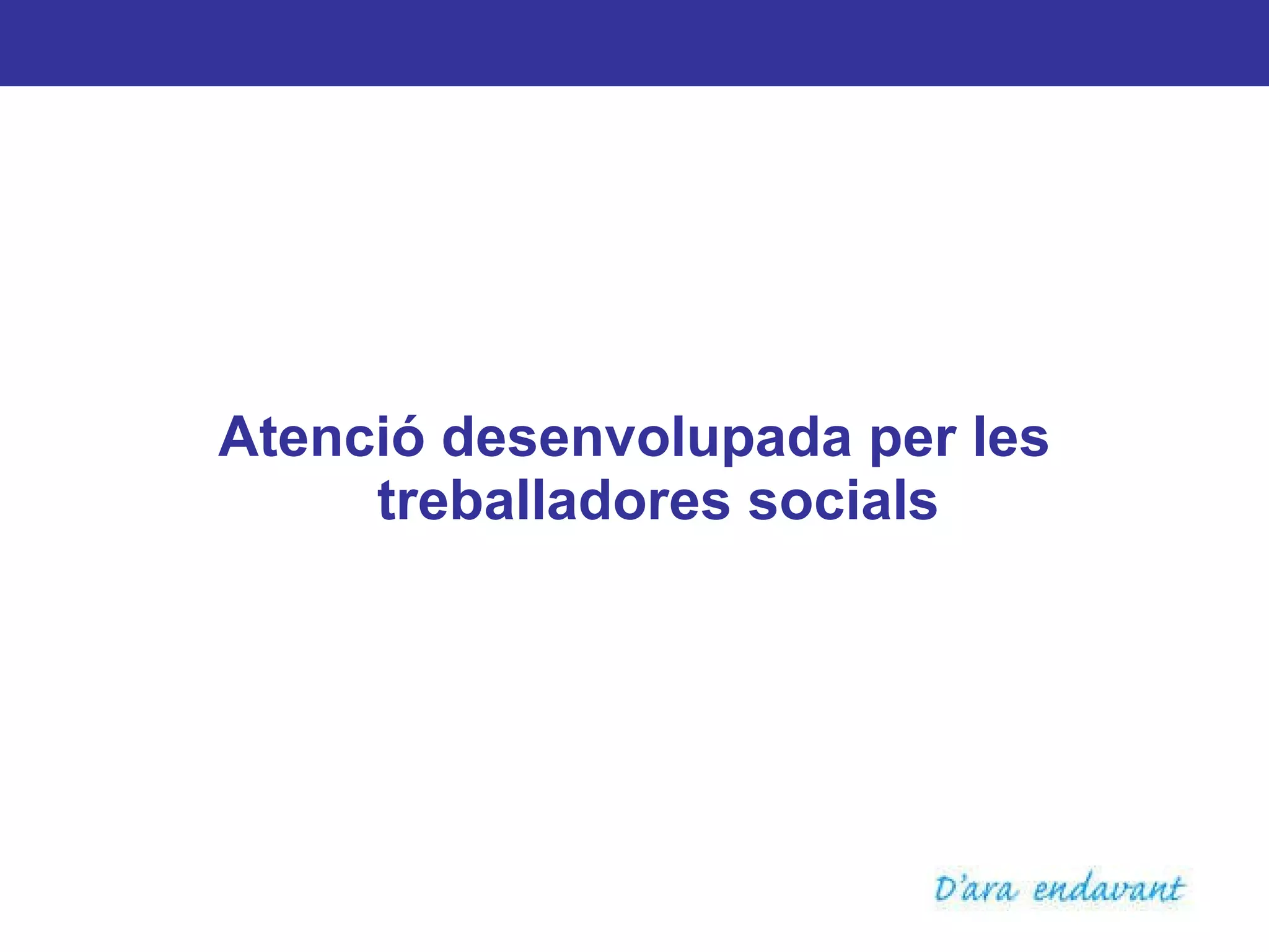 Atenció desenvolupada per les treballadores socials 