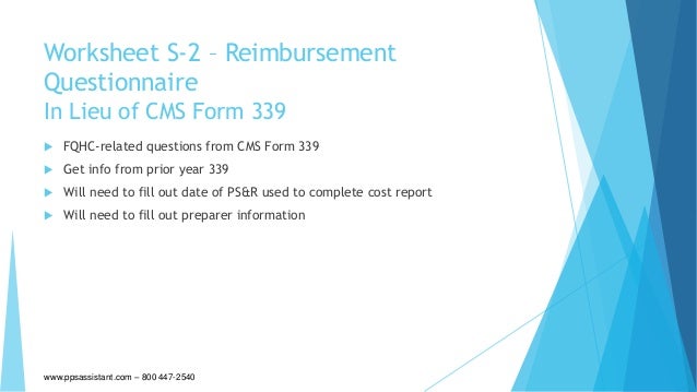 how to gather info for the fqhc cost report preparer cms form 339