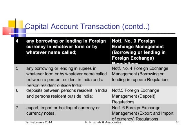 Fema provision for forex outward remittance