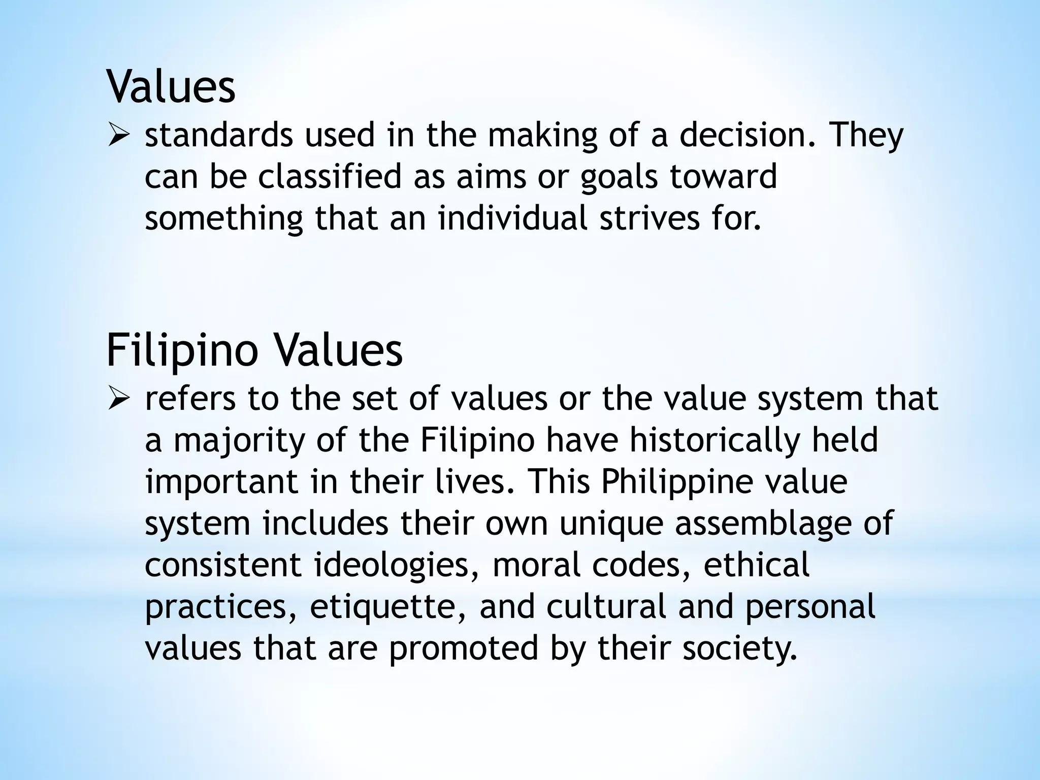 institute of philippine culture's study on philippine values | PPTX