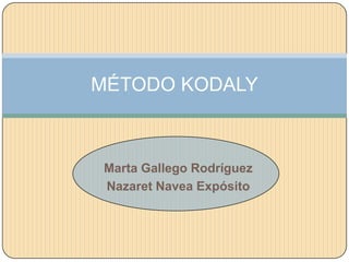MÉTODO KODALY Marta Gallego Rodríguez Nazaret Navea Expósito 