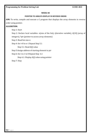 PPS_Lab_Manual_2023-24[1] of Programming for problem solving | PDF