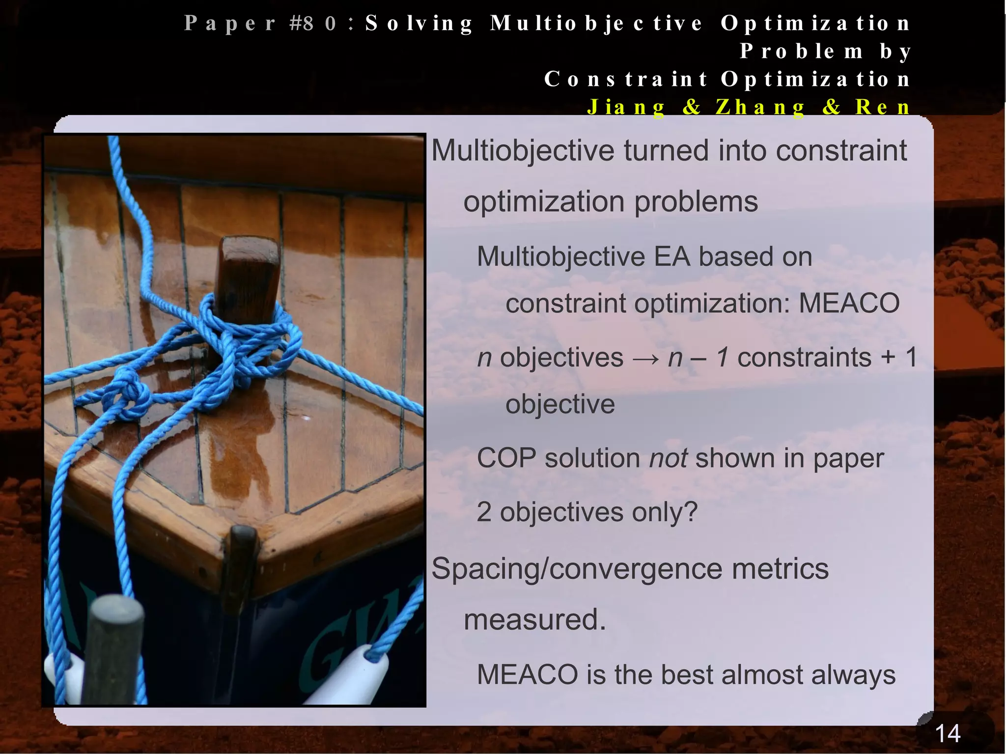 Akaike information criteria used as fitness 