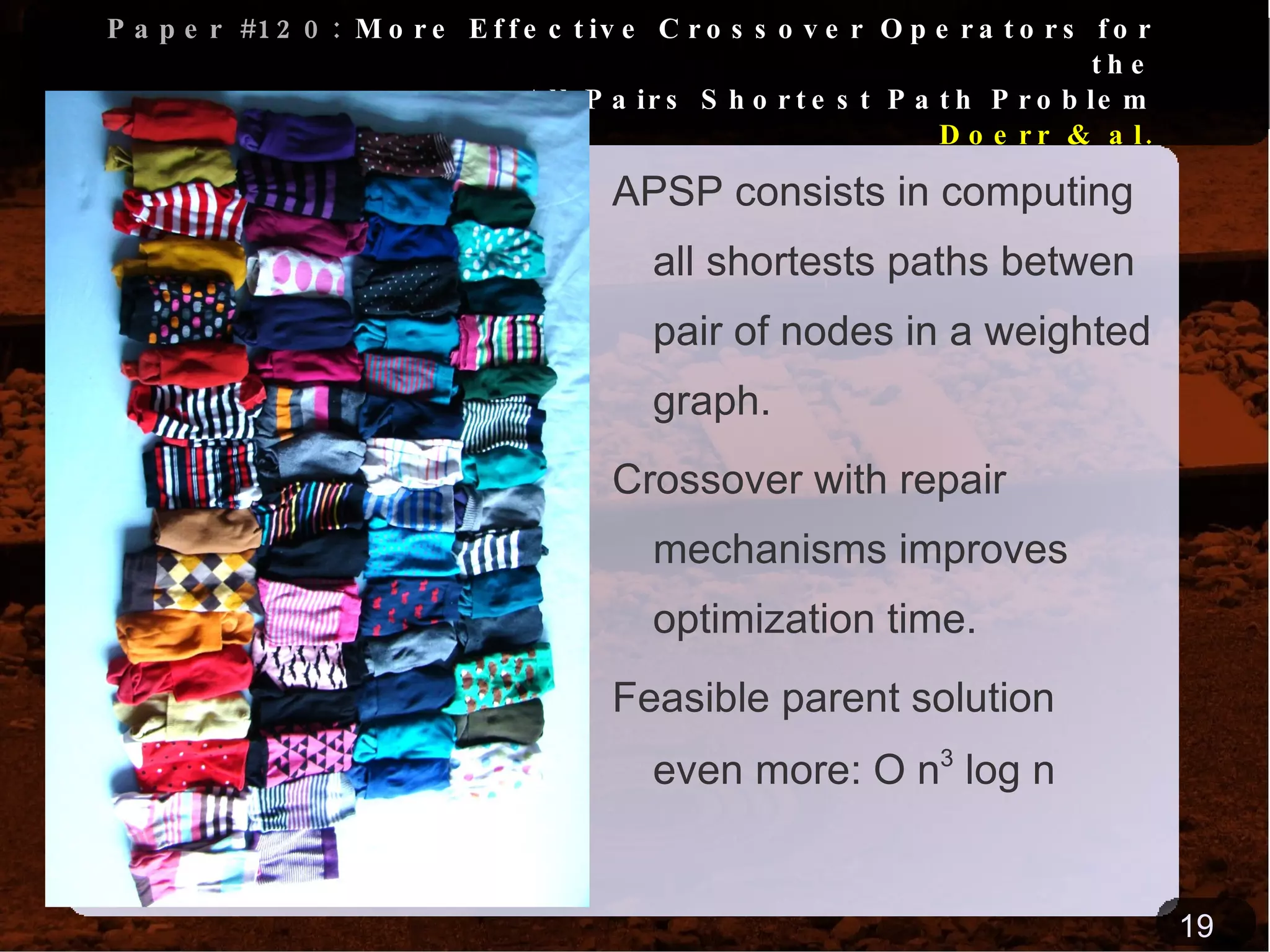 Paper #208:  Differential Evolution Algorithms with Cellular Populations Dorronsoro & Bouvry DE based on updating real-number vectors via combinations of others Rarely used in a distributed environment. Several DE algorithms tested on a cellular framework. 