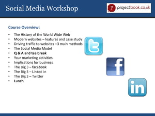 Social Media Workshop,[object Object],Course Overview:,[object Object],[object Object]