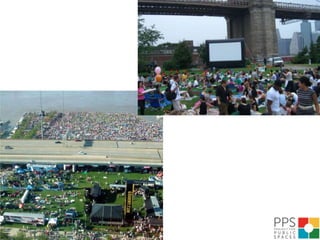 Flexible LawnInner HarborSkyWaySwing Park Artist Designed Swings Picnic Tables Public Art Bike Center Rental, Repair, Retail Picnic Lawn Picnic Tables & Adirondack ChairsGames Arts and Crafts TrailersFlexible Event SpaceStageLiberty PoleDog ParkUrban Agriculture DemonstrationBio-Intensive Farm Educational Center 