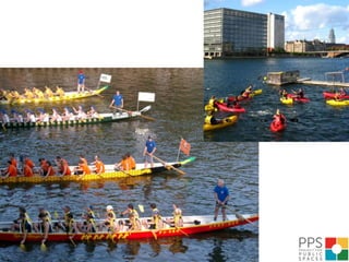 Union Ship CanalOuter HarborWater Uses Kayak Water Polo Dragon Boat Races“Boat ballet”Small Boat Rental: Amenities Food Concession +seating, tentsBathroomsWater Based Light installationsJogging, walking, biking loop - races Nature PlaygroundEventsSmall ConcertsFirefly FestivalStar Gazing Events Regattas 