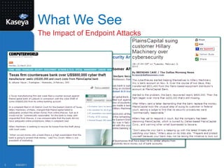 What We SeeThe Impact of Endpoint Attacks9/20/20113Copyright 2010. All Rights Reserved.