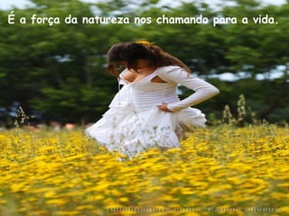 É a força da natureza nos chamando para a vida.   