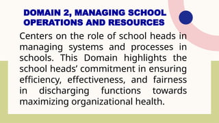Effective Management of School Operations and Resources by School Heads ...