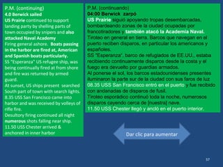 Primer grupo de marinos desembarcando desde USS Prairie Abril 21
57
Carlos V
USS Prairie
Nótense los dos “trenes” de lanchas,
remolcado cada uno por un “Picket Boat”
 