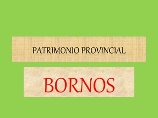 PATRIMONIO PROVINCIAL
BORNOS
 