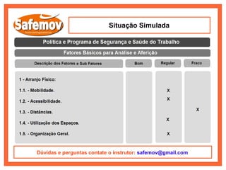 Situação Simulada




Dúvidas e perguntas contate o instrutor: safemov@gmail.com
 