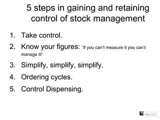 Stock Rotation Veterinary PP Stock Control in veterinary practice | PPT