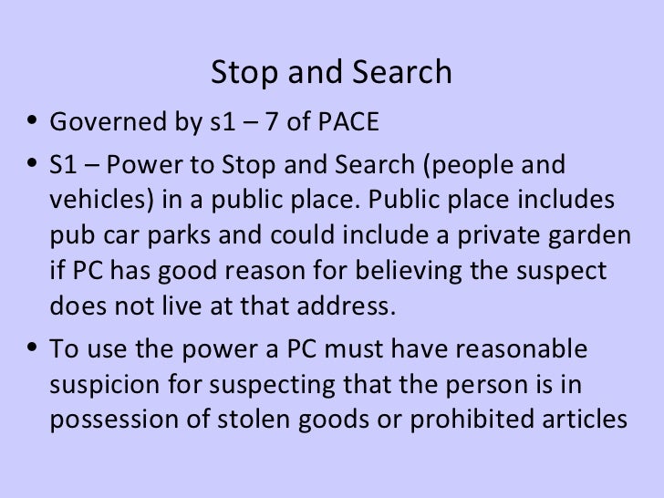 PP stop and search