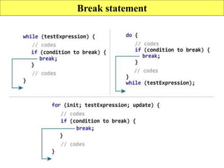 Break statement
 
