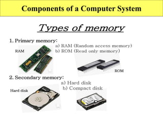 Components of a Computer System
 