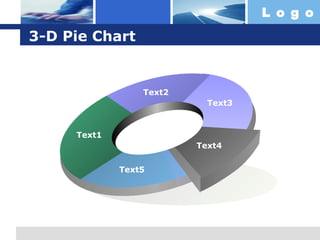 3-D Pie Chart Text1 Text2 Text3 Text4 Text5 